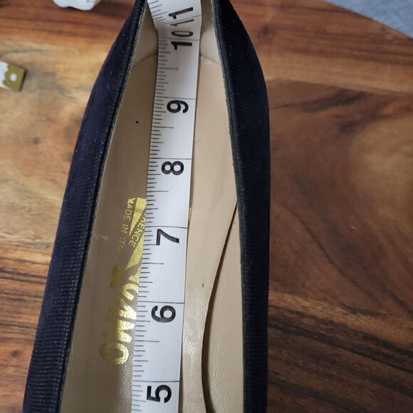 Salvatore Ferragamo Classic Block Heel Pumps Designer Italy Black Size 8B - Picture 12 of 14